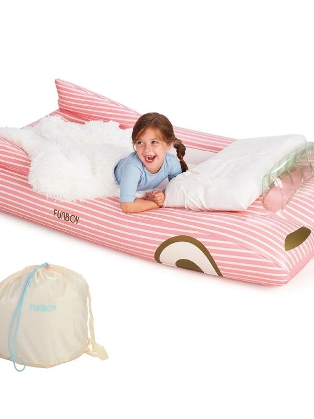 Funboy Inflatable Car Bed Air Mattress Kids Travel Bed Twin Size